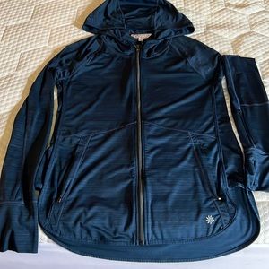 Athleta blue/black zip up